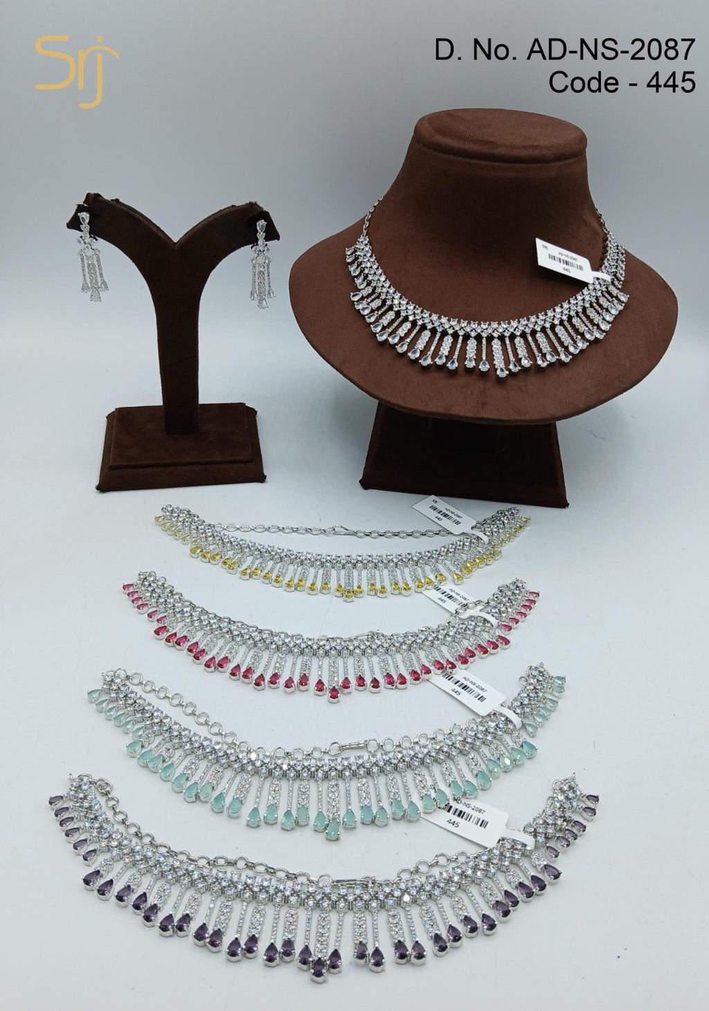 Luxury Diamond-Cut Choker Necklace with Matching Earrings – Kedar Swarnam Signature Collection