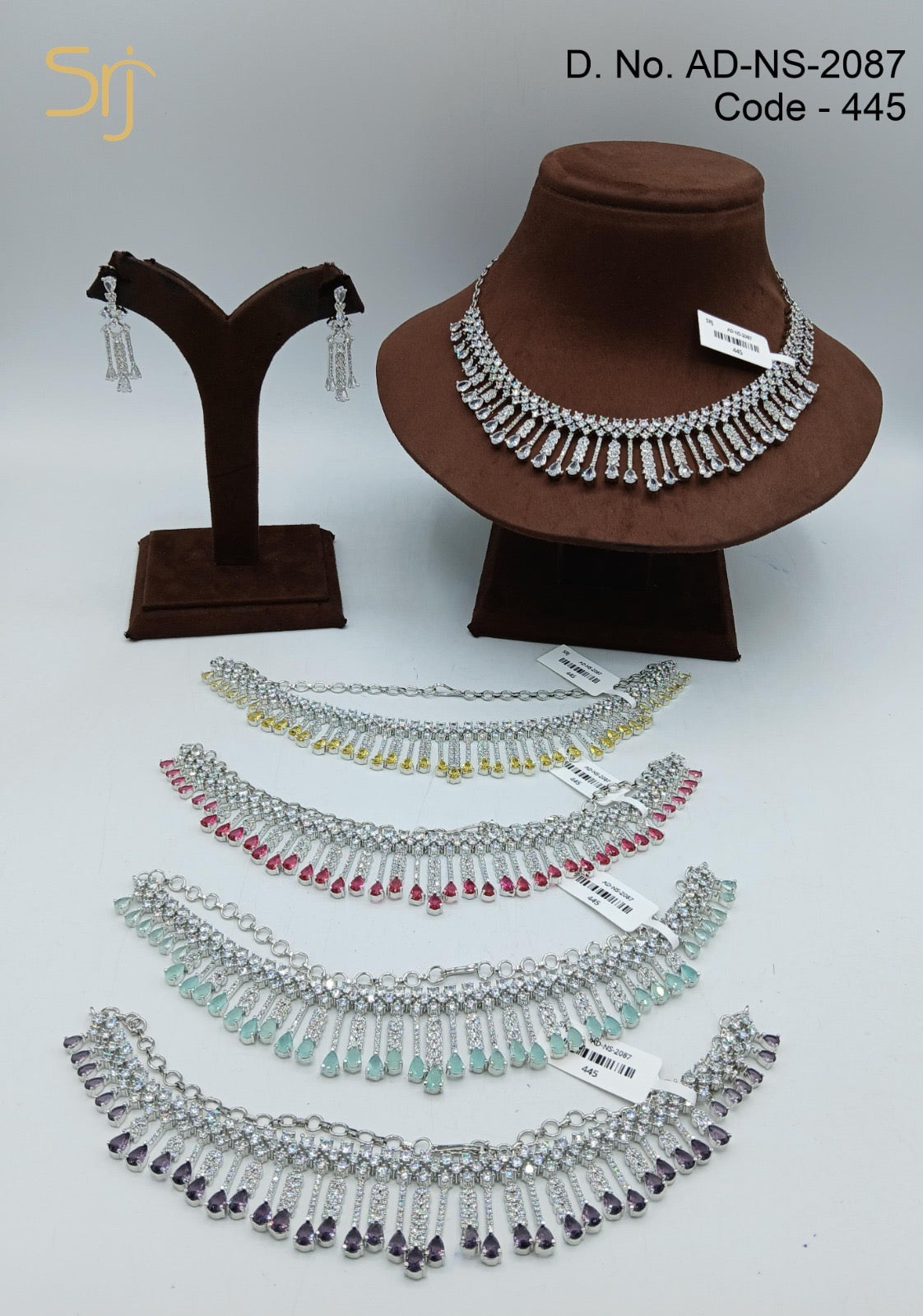Luxury Diamond-Cut Choker Necklace with Matching Earrings – Kedar Swarnam Signature Collection
